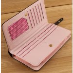 Rózsaszín pénztárca cipzáras aprópénztartóval és cica mintával