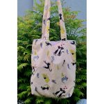 Macskás és egérkés bevásárlótáska vászon anyagból