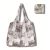 Kis helyen elférő, erős cicás bevásárlótáska szürke alapon