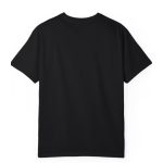 Fekete cicás póló középkori macskás grafikával – kerek nyak, S–XXL méretek