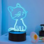 3D cicás LED lámpa – különleges ajándék ötlet cicarajongóknak és gyerekeknek