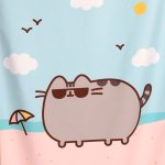 gyorsan száradó Pusheen strandtörölköző macska mintával