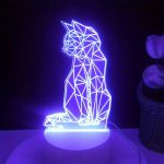 3D hatású cicás hangulatlámpa – energiatakarékos LED fényforrás otthonra