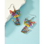 Színes cicás fülbevaló – bohókás macskás ékszer nőknek