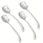 Rozsdamentes acél teáskanál cicás mintával – praktikus konyhai kiegészítő