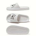 Puha fehér macskás papucs otthoni használatra