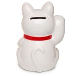 Maneki Neko szerencsehozó macska persely kerámiából