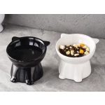 ergonomikus emelt macska etetőtál fekete és fehér