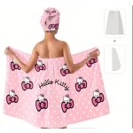 hello kitty törölközőruha és hajturbán szett