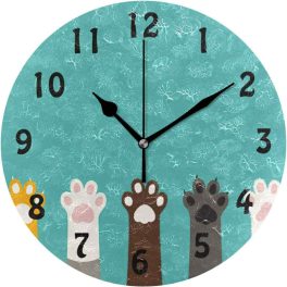 Csendes működésű macskamancsos falióra – Doromboló Webshop