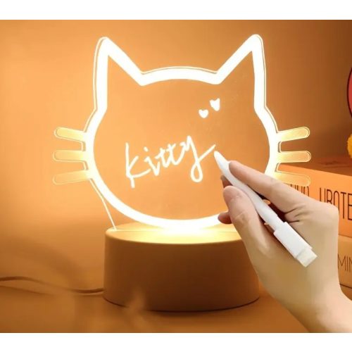  LED macskás éjszakai fény tollal