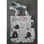 cica mintás vászon bevásárlótáska