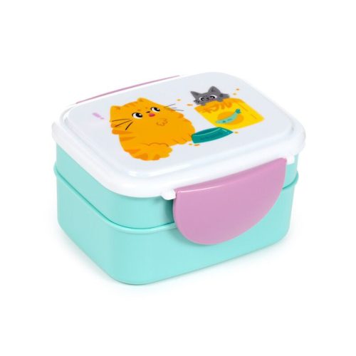 aranyos macskás bento ételhordó doboz