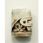 Macskás kártyatartó cicás mintával – Doromboló Webshop