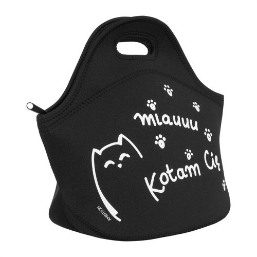 macskás hőtartó ételhordó táska