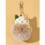 cicás kulcstartó barna színben