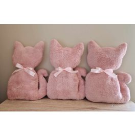 puha rózsaszín cica párna otthoni dekorációnak