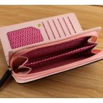 Macskás női pénztárca rózsaszín belső kialakítással