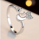 apró köves cicás gyűrű női ékszer