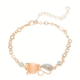 Cicás karkötő díszkövekkel-rose golden