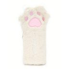 plüss mancsos tolltartó törtfehér színben