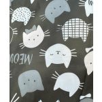 Könnyű, összehajtható macskás bevásárlótáska cicás mintával