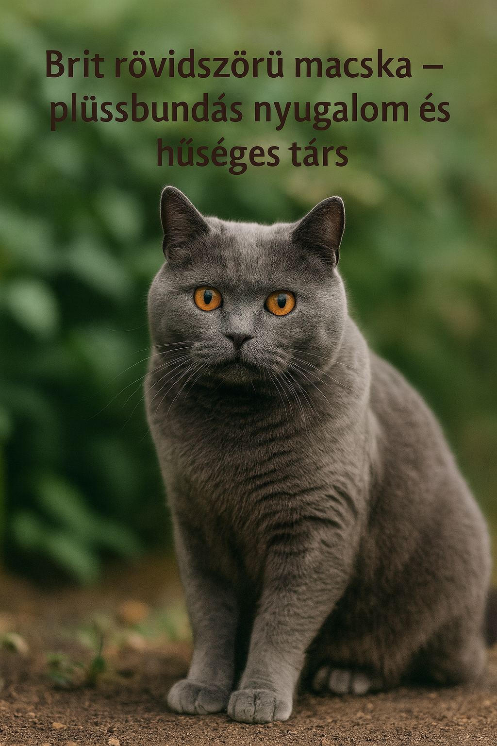 Brit rövidszőrű macska – plüssbundás nyugalom és hűséges társ