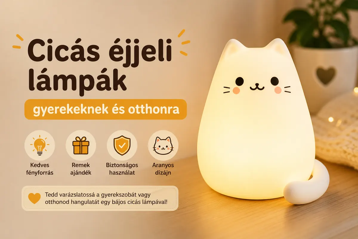 Cicás éjjeli lámpák otthonra