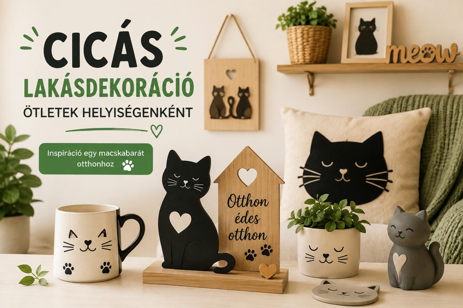Cicás dekoráció ötletek otthonra