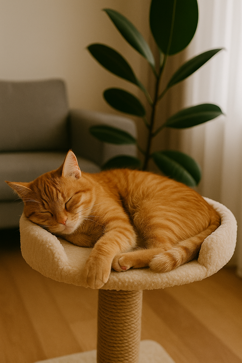 Macska kaparófán játszik